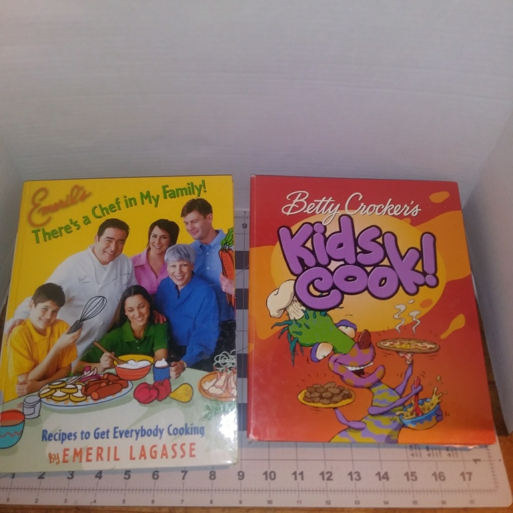 2 Family Kids Cookbooks Emeril & Betty Crocker